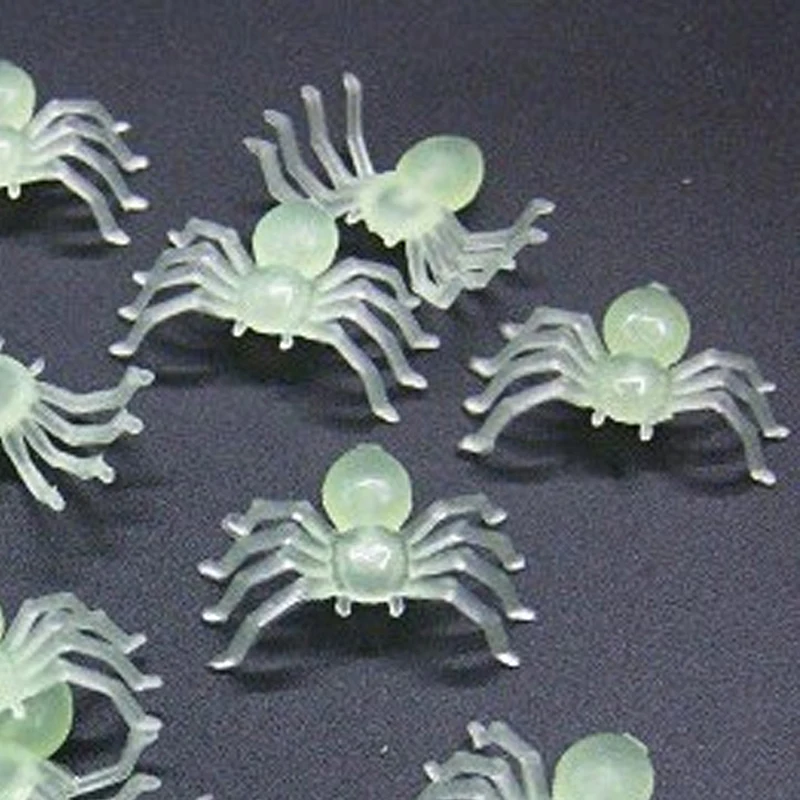 50 Pcs Plastic Spider Trick Toys Halloween Haunted House Prop Decorations Christmas Children's Day Gift
