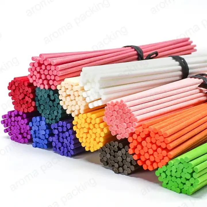 

1000PCS L19CM X 3MM Colorful Fire Free Aromatherapy Fiber Volatile Stick Reeds Diffuser Replacement Refill Sticks for Home Deco