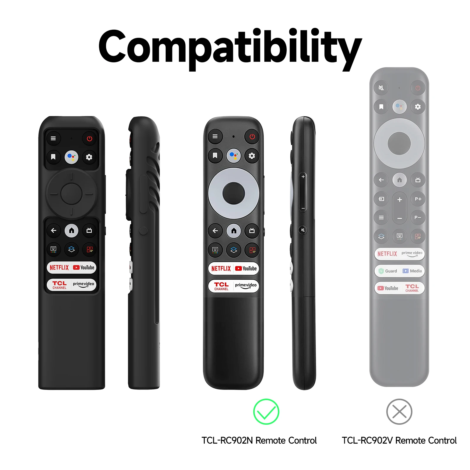 Silicone Case TCL Smart TV RC902N FMR1 Voice Remote R646 R754 S546 S356 Remote Protective Cover