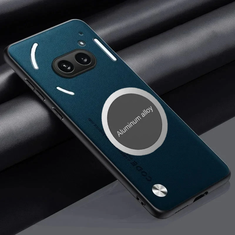 Luxury Metal Magnetic Car Holder Leather Case with Carbon Fibre Protection and Skin Feel Finish