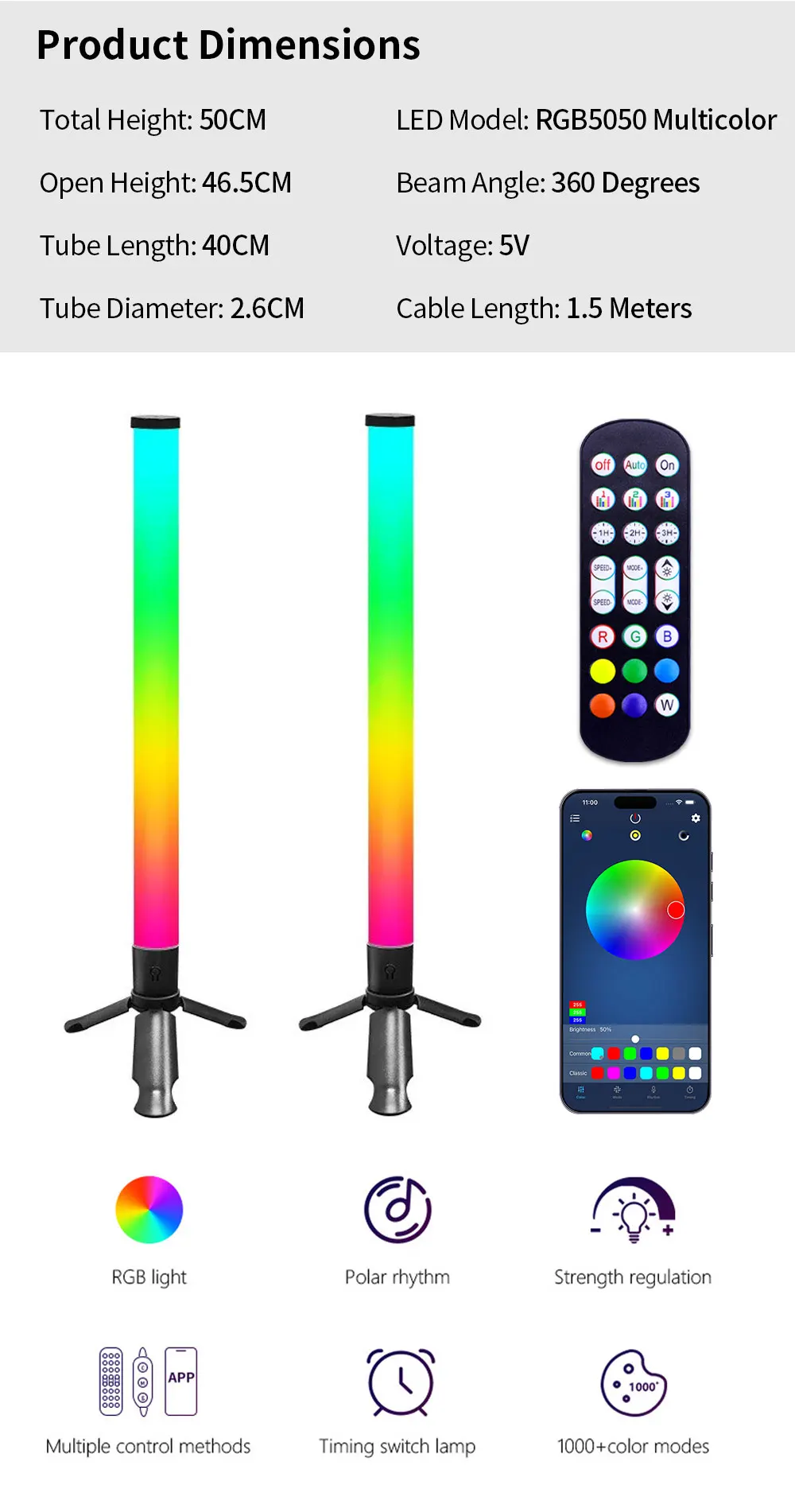 Smart RGB Corner LED Floor Lamp