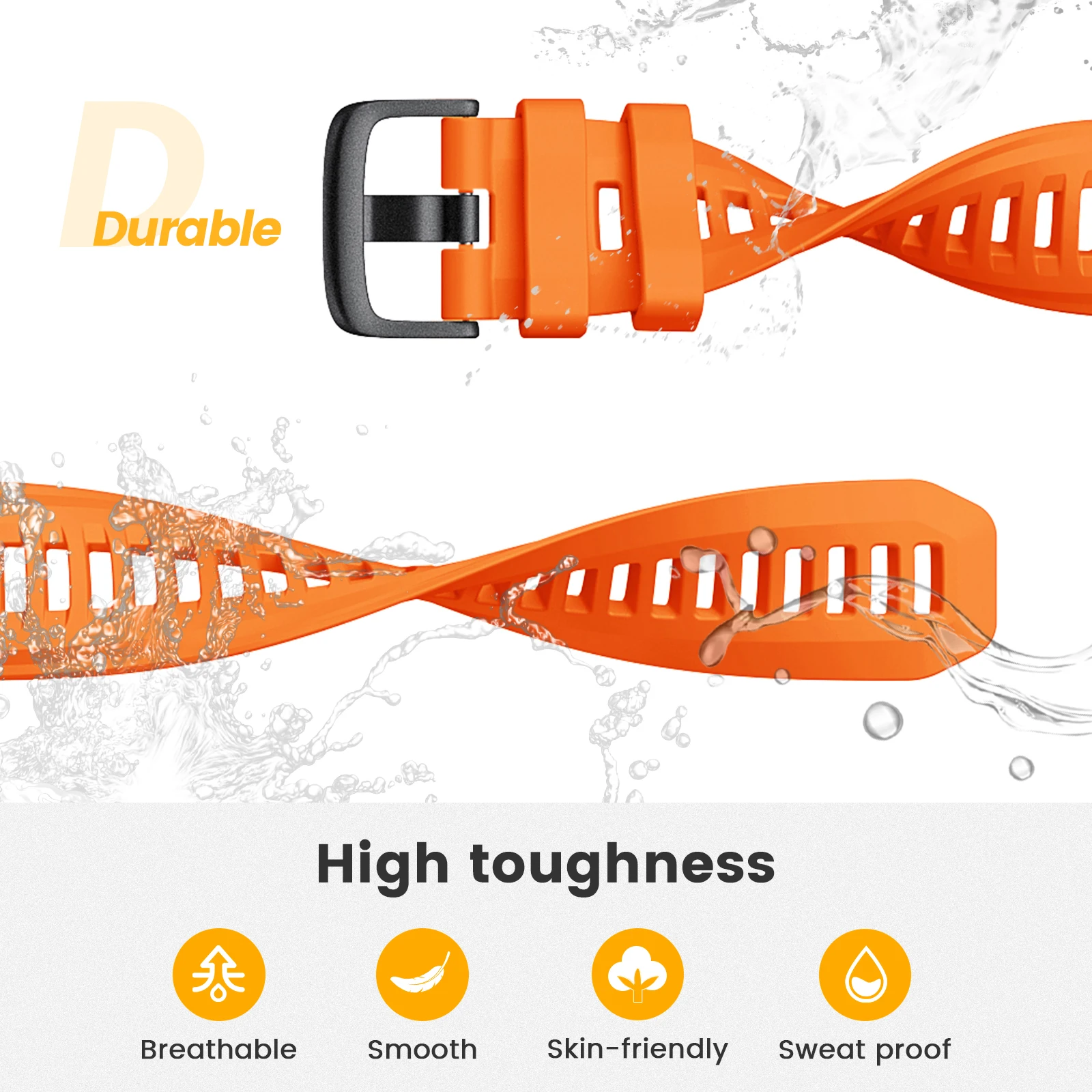 Garmin Silicone Sport Strap 22mm Soft Rubber Wristband