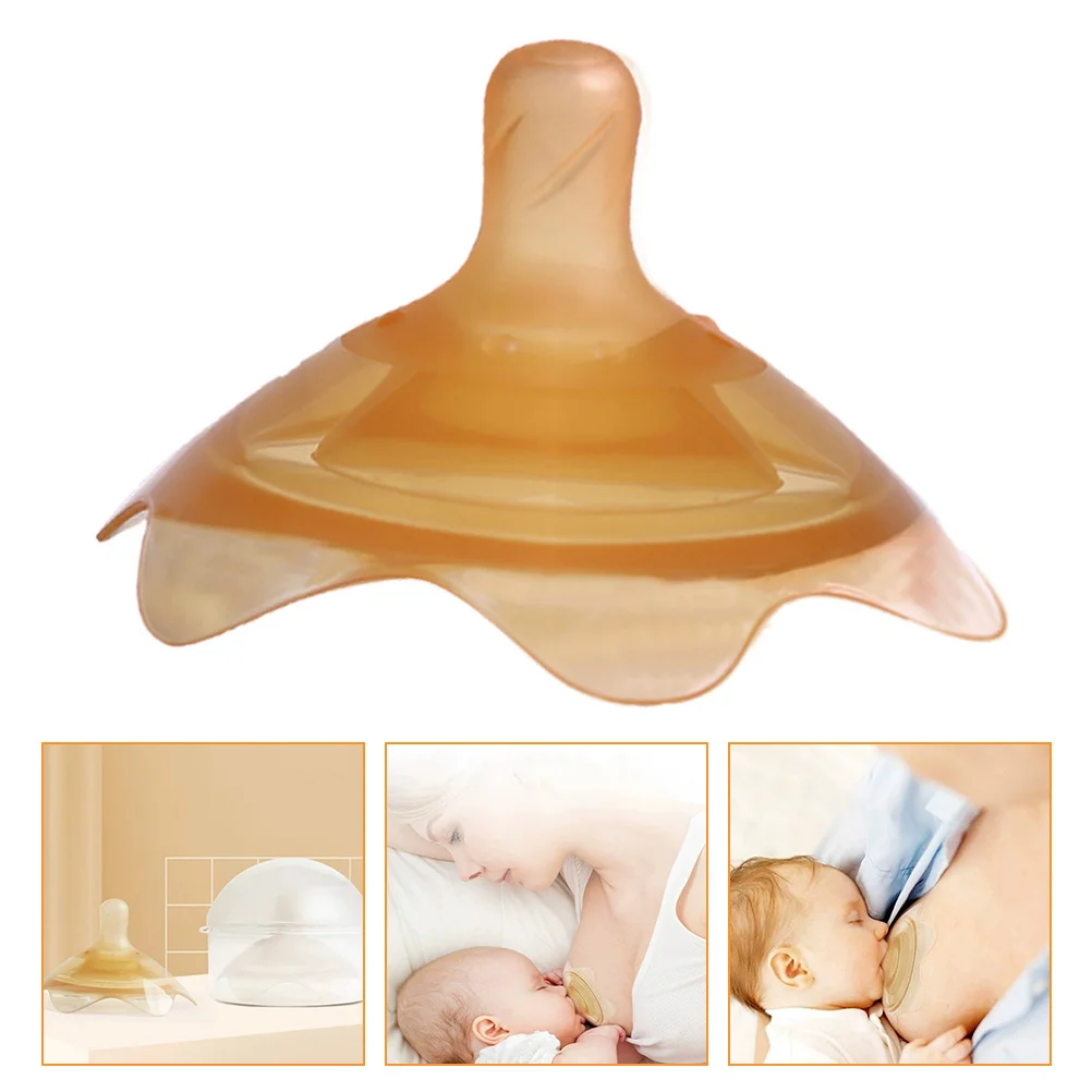 

1pc Newborn Maternity Silicone Shield Breastfeeding Cover with Storage Box