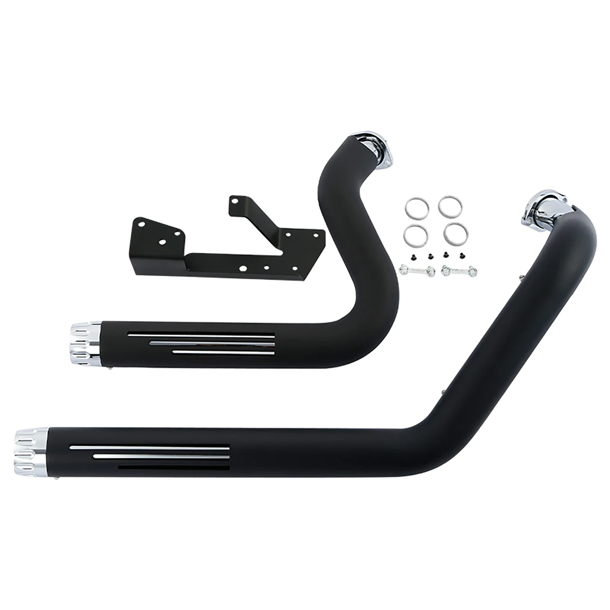 

XINMATUO XF2906H24-01-B Drag Exhaust Mufflers Pipe Black Shield For Harley 04-13 Sportster XL models