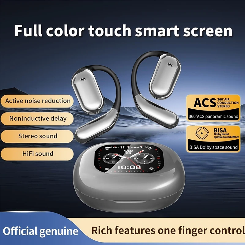 Real Time Translation Earbuds AI Translating Earphone LCD Touch Screen 144 Languages