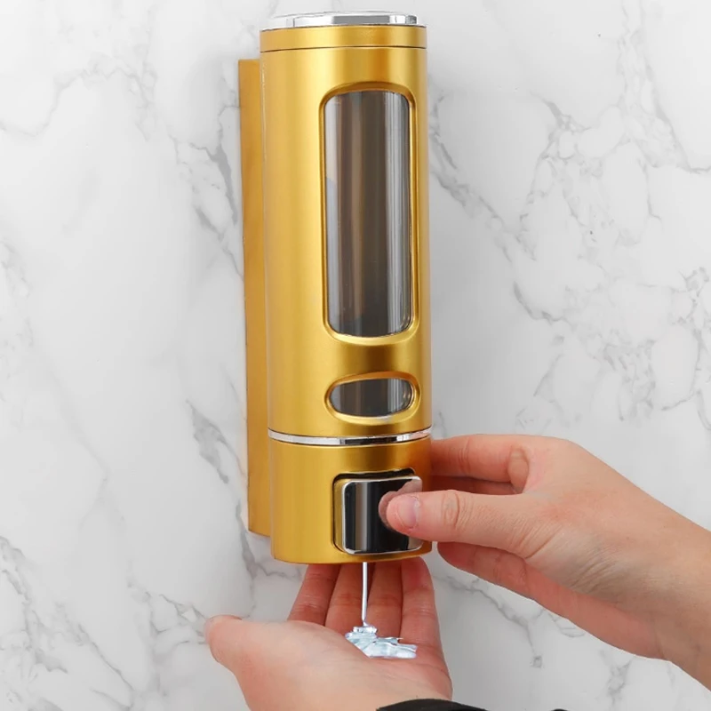 Wall-mounted Soap Dispensers Shampoo Dispenser Hotel Bathroom Toilet Shampoo Shower Gel Press Box Soap Pump Barrel Hand Liquid