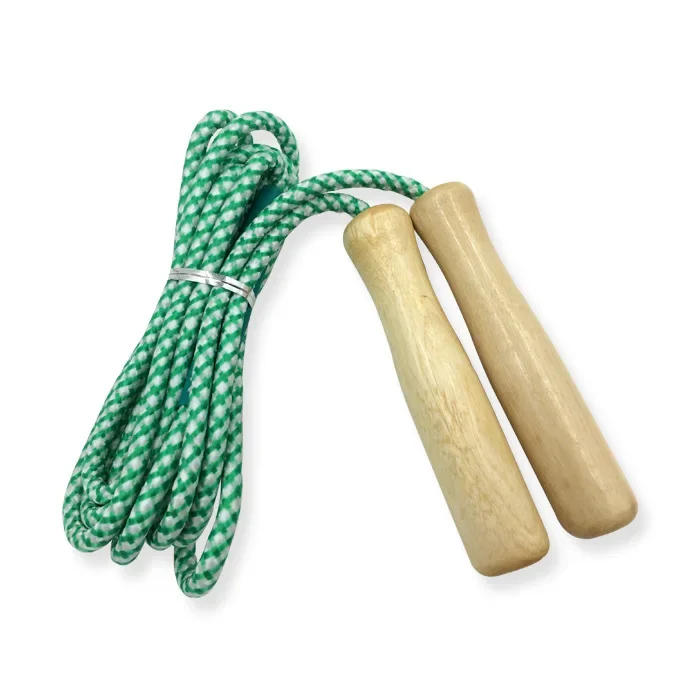 Adult Competition Grade Wooden Handle Jump Rope Cotton Cable Exercise Fitness Jump Rope For Children Sports jump rope