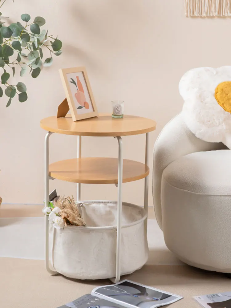 

Side Table Table Coffee Table Sofa Modern Minimalist Iron Living Room Movable Corner Table Bedside Table round Table