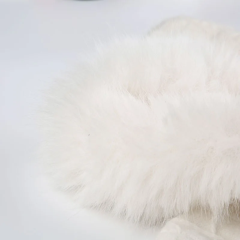 White Solid Slim Zip Up Hooded Cropped Sweater Cardigan Women Autumn Winter New Sweet Coquette Fluffy Outerwear