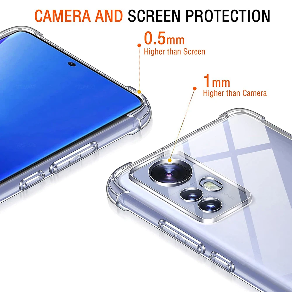 Airbag Shockproof Clear Silicone Phone Case - Soft TPU Cover