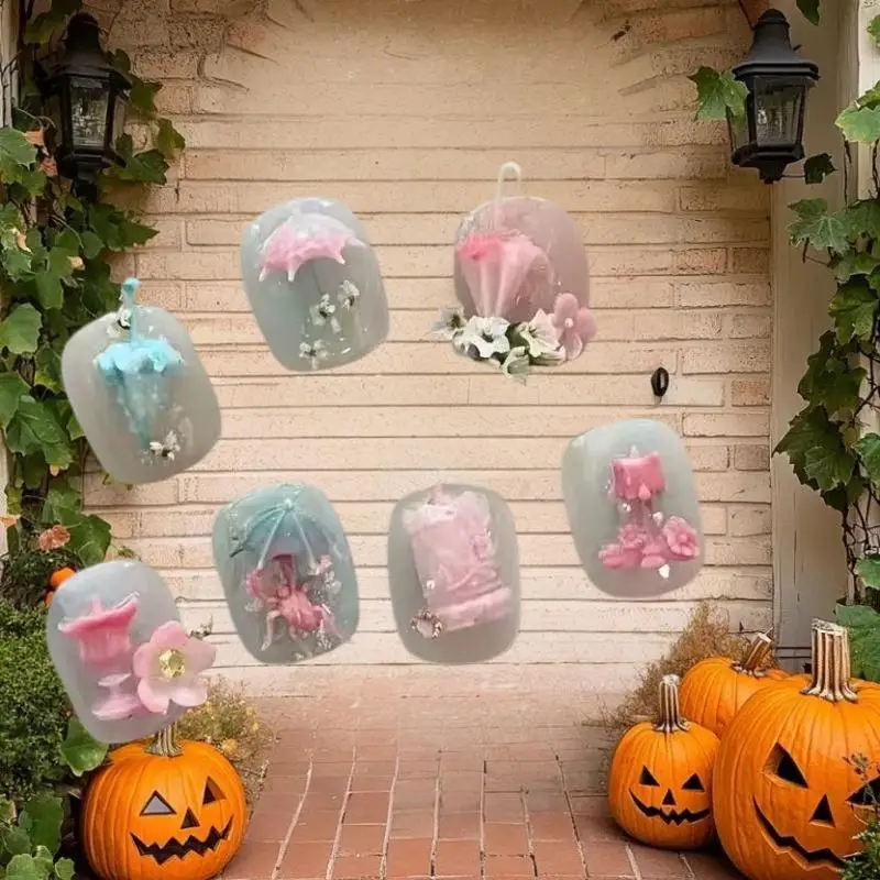 1Pcs DIY 액세서리 3D 귀여운 마스크 인형 머리 공주 드레스 네일 아트 금형 네일 아트 템플릿 장식