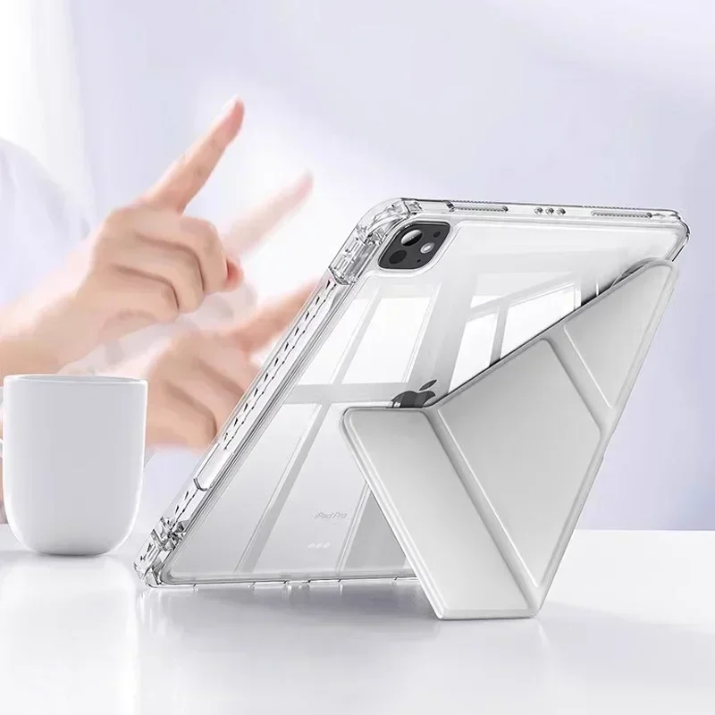 Smart Fold Leather Acrylic Back Cover