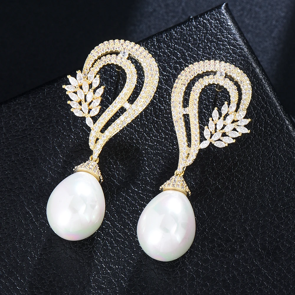 Kellybola New Boho Summer Pearl Drop Earrings for Women Bridal Wedding Party Be Original Lady Charm Ins Style Fashion Jewelry