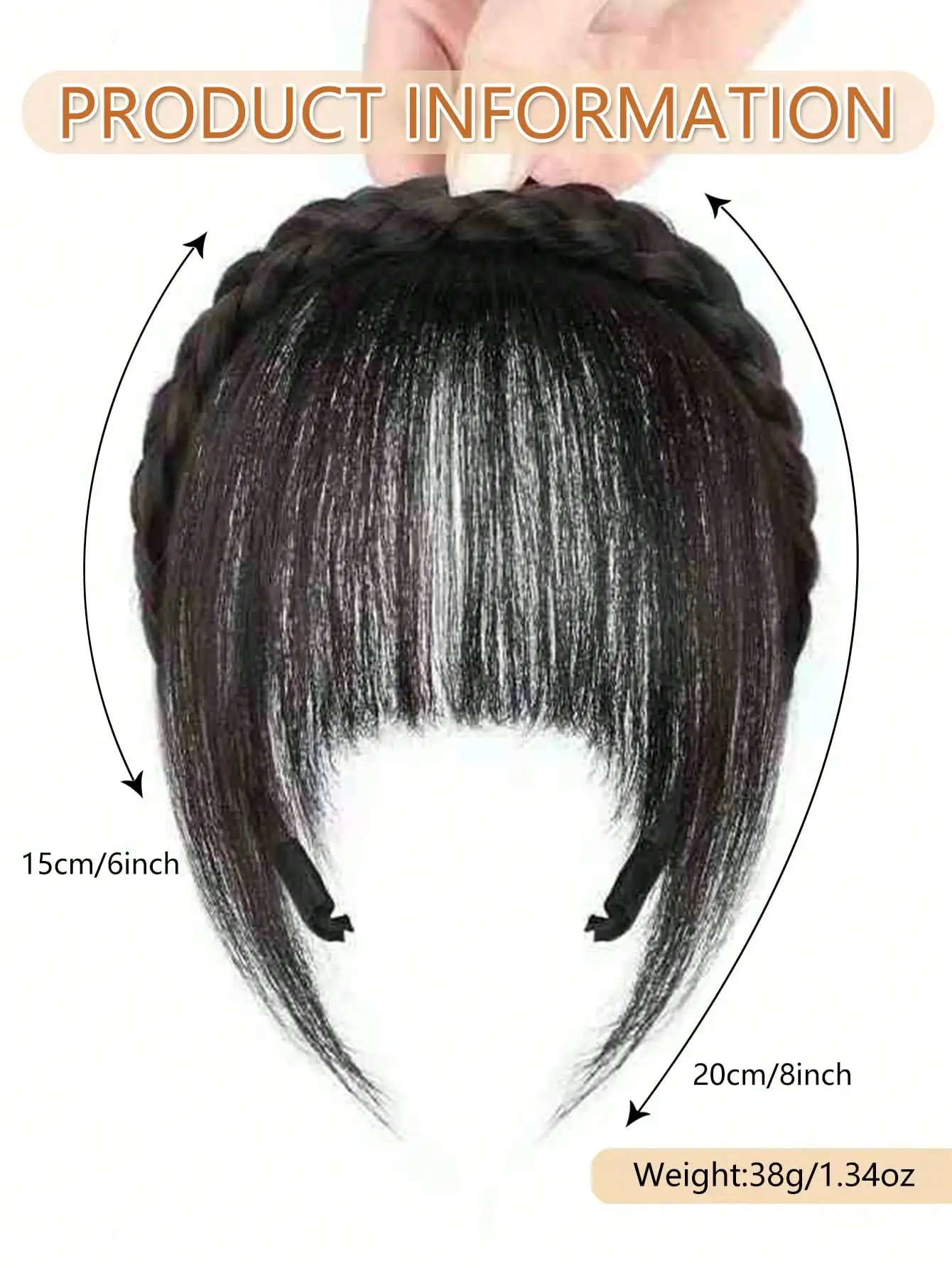 Synthetic Hair Bangs Extension for Women Natural Black Brown Blonde