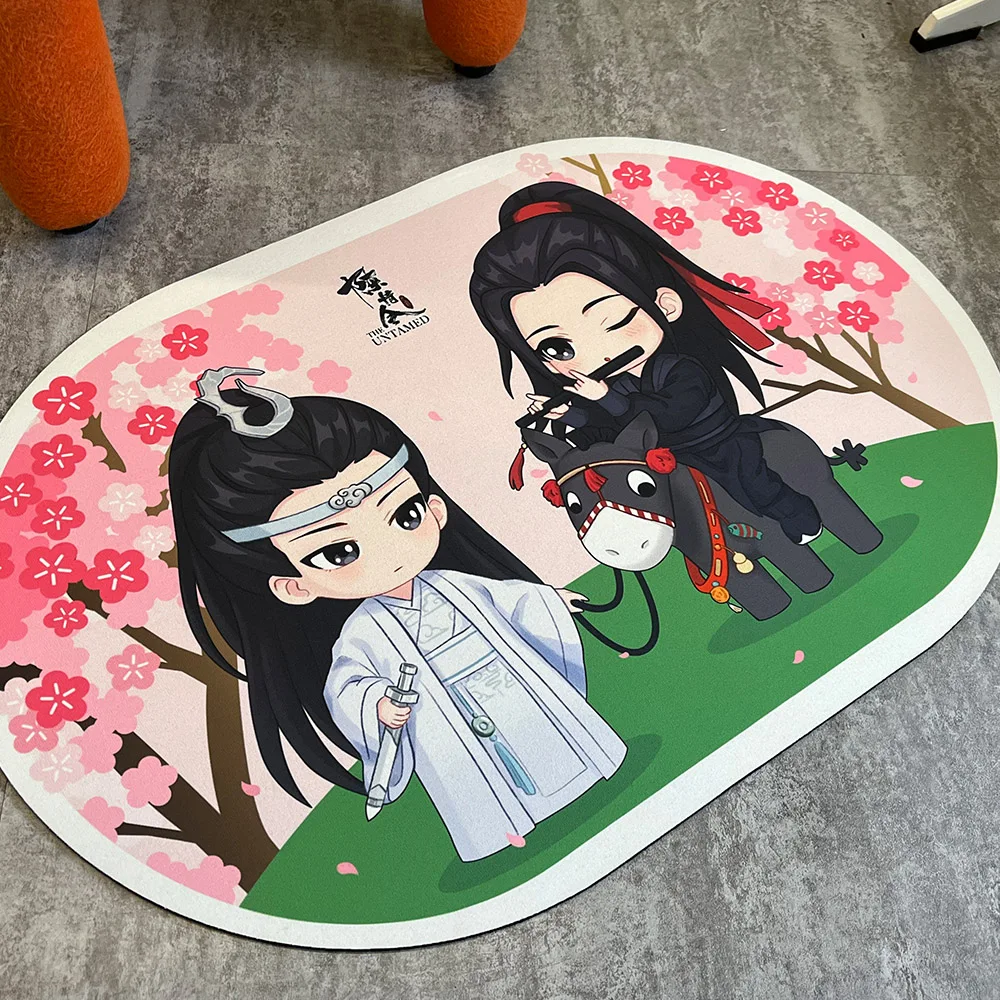 

Новая впитывающая противоскользящая Подушка Chen Qing Ling Wei Wuxian, Lan Wangji мультяшная фигурка домашний коврик для ванной