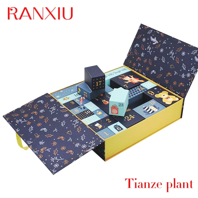 

Custom Custom make up chocolate paper box advent calendar cardboard packaging gift box advent calendar box