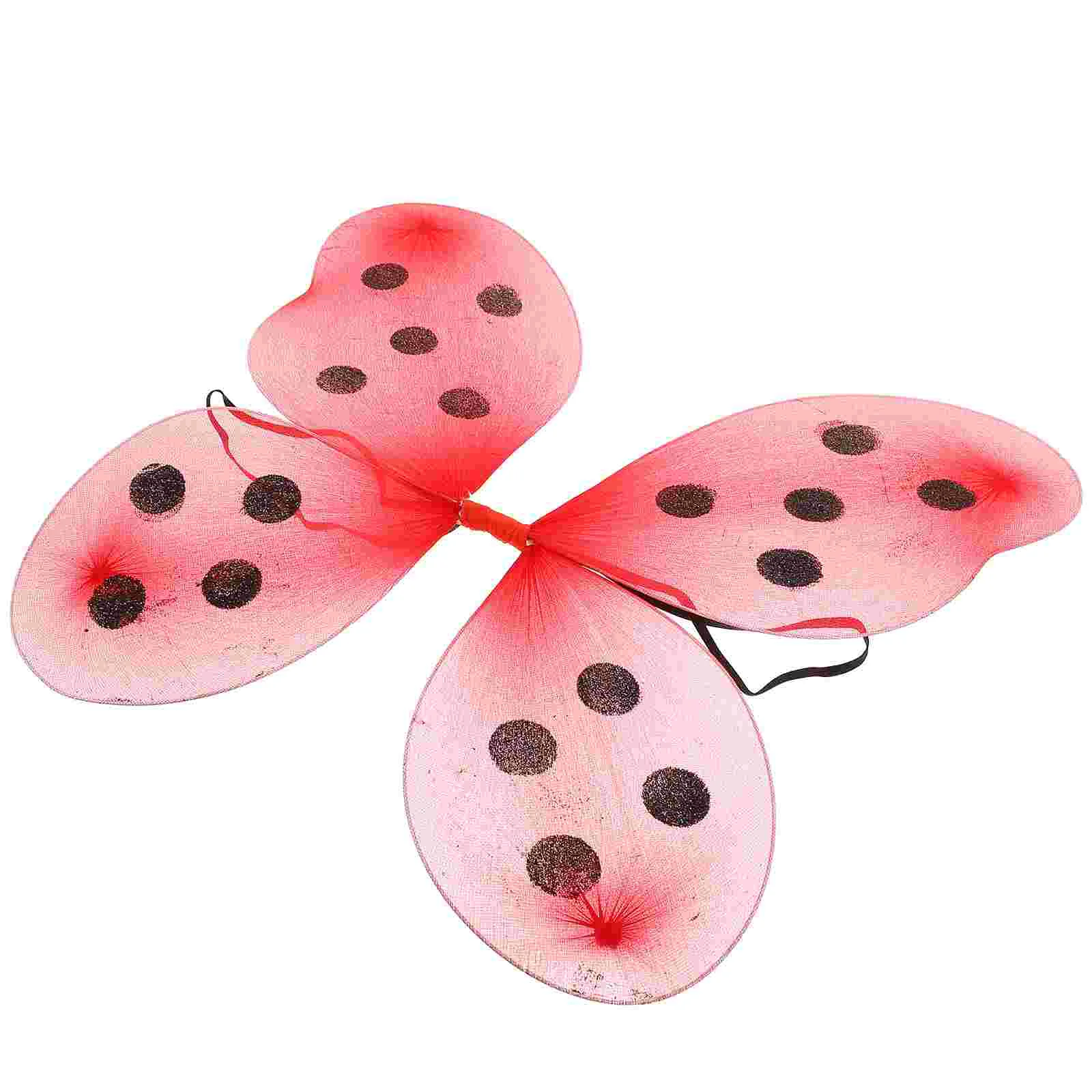 Ladybug Wings Costume Props For Kids Dress Up Cosplay Wing Toys Party Favors Novelty Special Use Costumes