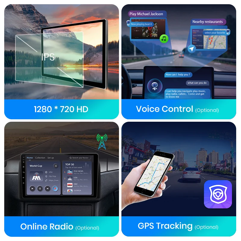 Junsun V1 AI Voice Wireless CarPlay Android Auto Radio for Toyota RAV4 RAV 4 2012 - 2018 4G Car Multimedia GPS 2din autoradio