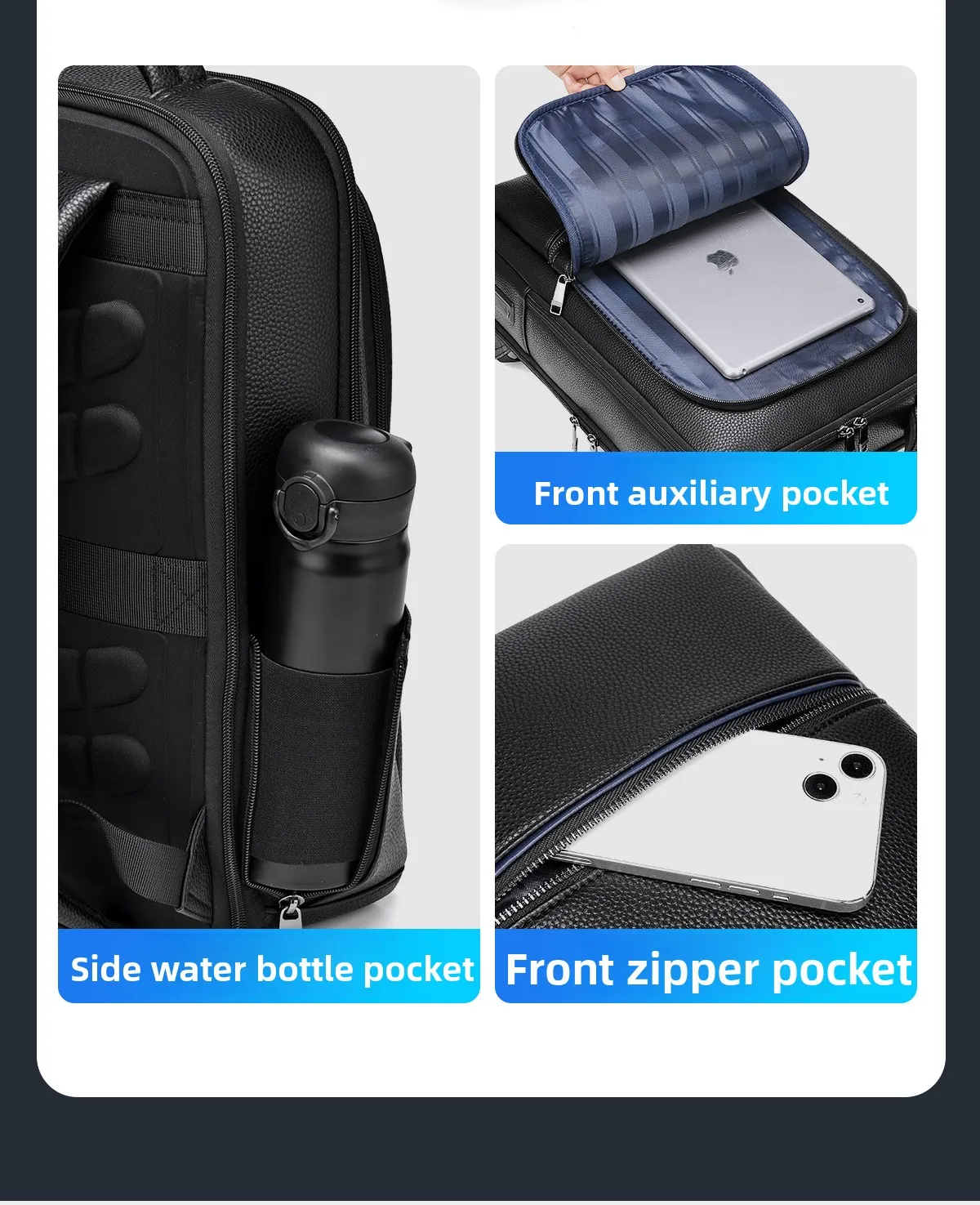 Large Capaci Leather Bapa for Busin Travel Men's Double oulder Bag with Cuter Carent Casual Simple Sle - S02730ae30dc94e08b1b8127c4680b863Y 
