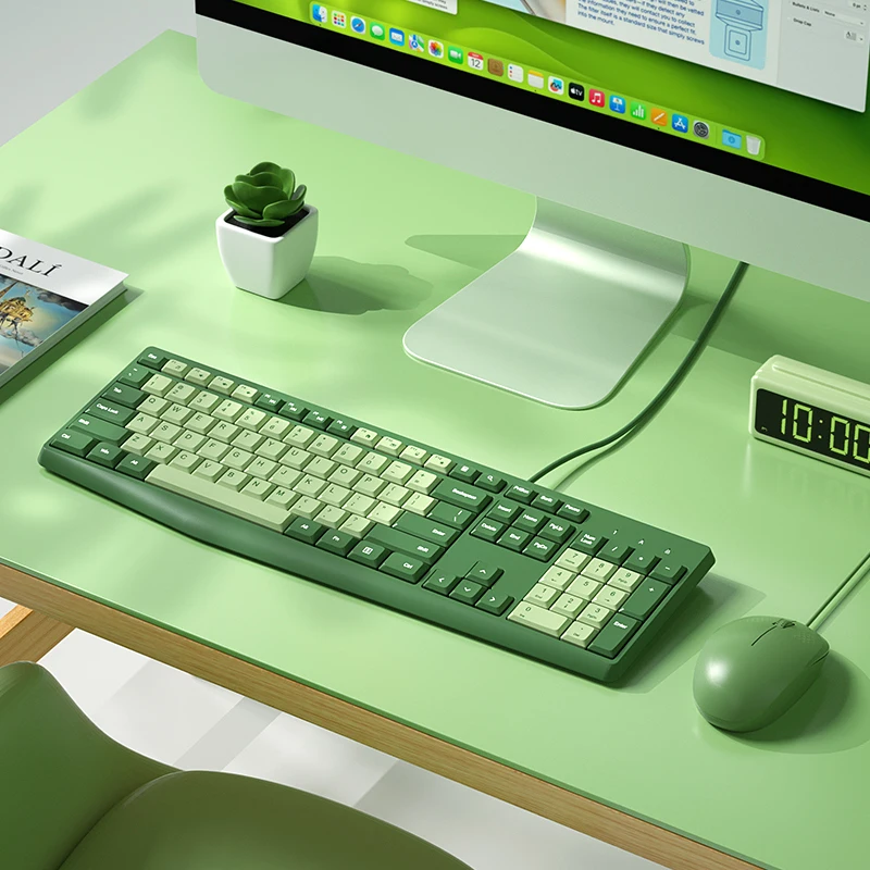 

USB Проводная клавиатура мышь комбинированная портативная игровая клавиатура мышь набор для ноутбука ПК геймерский компьютер Волшебная эргономичная клавиатура мышь