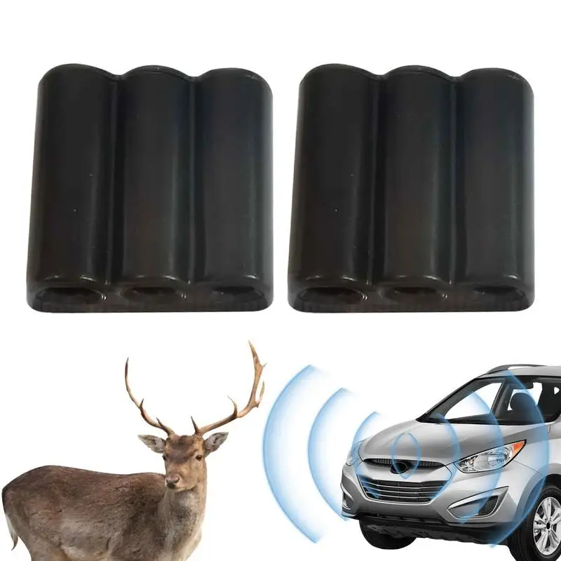 Black Universal Elk Deer Animal Alert Warning Whistles Ultrasonic 4 Car  Truck