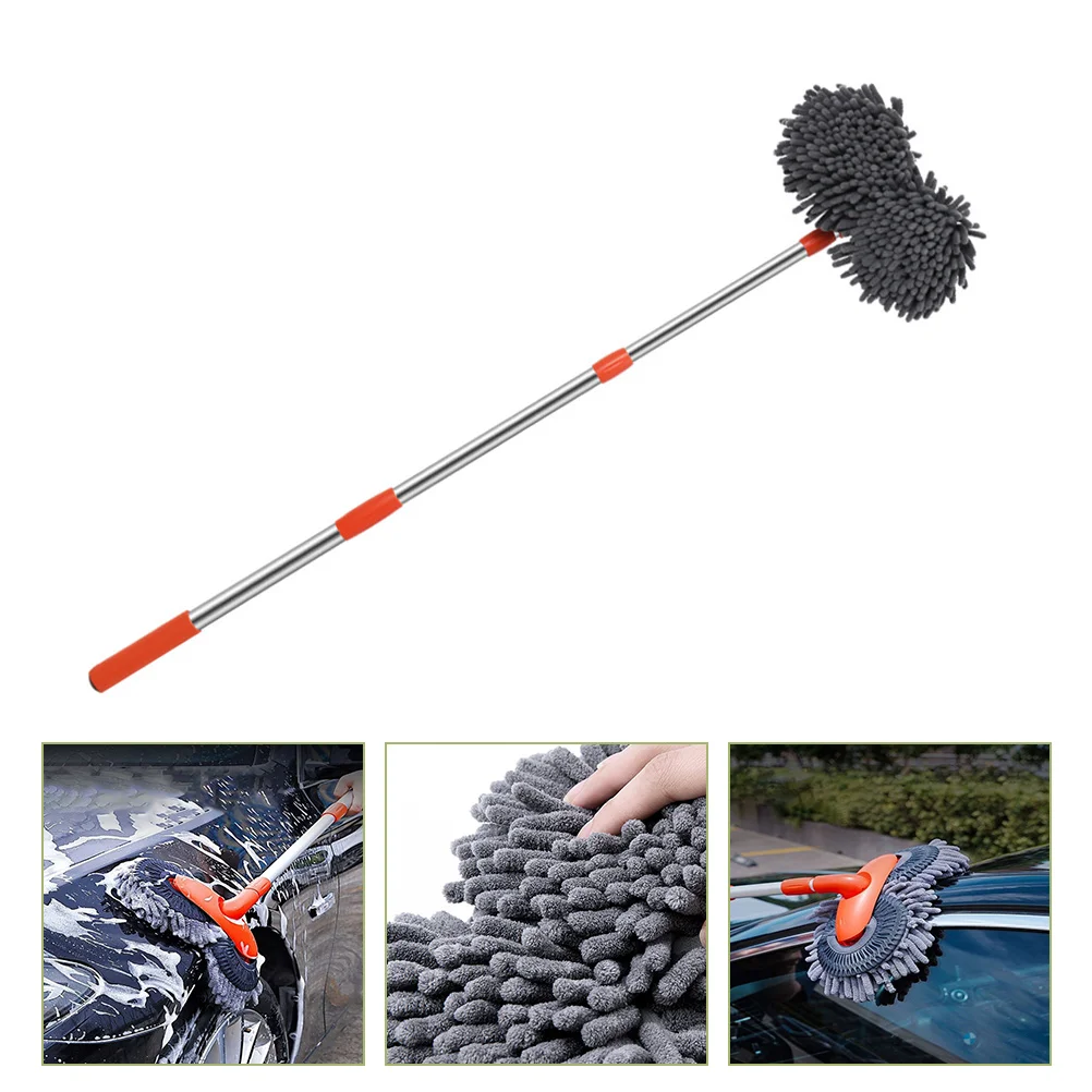

Car Wash Brush Retractable Mop with Long Handle Adjustable Cleaning for Washing