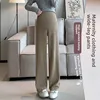Realistic Maternity Pants Draped Slimming Straight Leg Cotton Spring Autumn Style Bell Bottoms For Pregnant Women 4