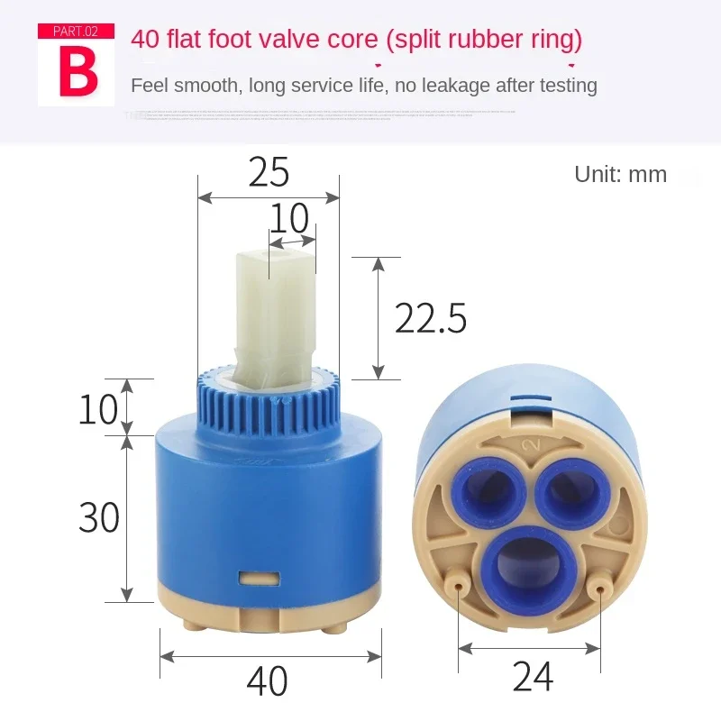 Faucets Mixing Spool Valve 25 MM/35 MM/40 MM Ceramic Cartridge Mixer Tap Kitchen Bath Basin Shower Taps Accessories