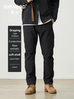 SIMWOOD 2025 Spring New Regular Straight Nylon Pants Men Soft Shell Outdoor Hiking Trousers 1