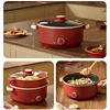 DMWD Multifunctional Electric Cooking Boiling Pot 3L Hot Pot Noodles Soup Pot Non-stick Rice Cooker Fast Heating Food Steamer 4