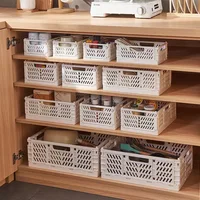 Table Top Folding Storage Basket Stackable Makeup Jewellery Toys Box Cosmetic Container Desktop Holder Crate Folding Box Basket 3