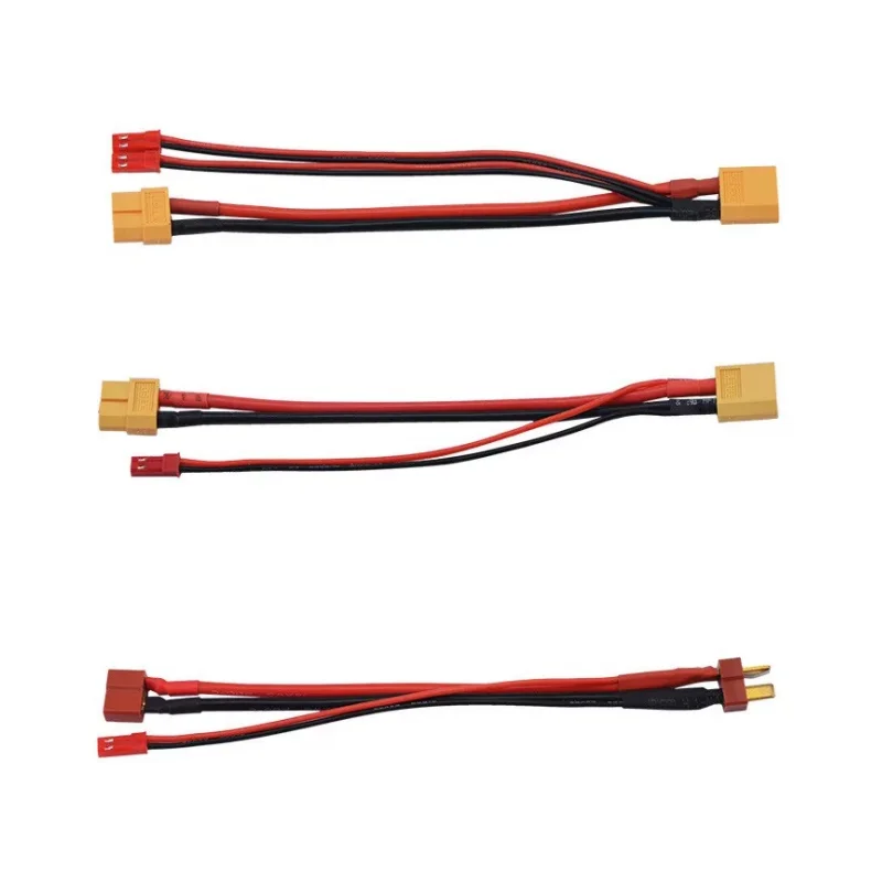 T 플러그 XT60 RC 모델 FPV 드론용 JST 병렬 배터리 커넥터 플러그 어댑터가 있는 균형 충전 전원 공급 장치 연장 케이블