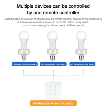 2.4G Bulb Base For Led Bulb WiFi Smart Bulb Socket Adapter For Google LED Lamp Holder Wireless Remote Control Smart Timer Switch 5
