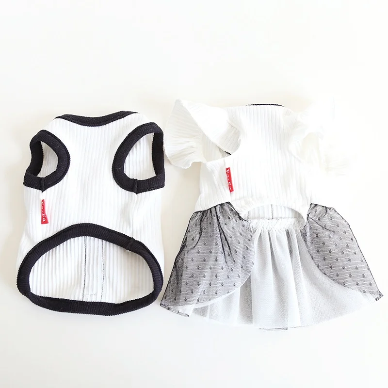 Vestido de luxo para cães pequenos com laço saia de princesa_voghion.com