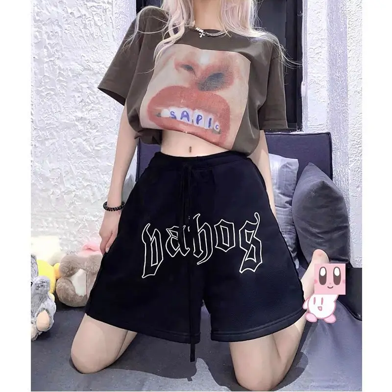 STSVZORR Y2K casual shorts women's summer thin high street sports loose fashion wide leg shorts