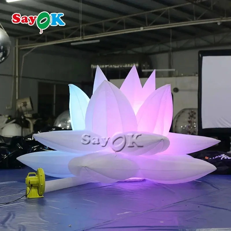 Sayok Inflatable Flower Ground Decoration Giant Inflatable Flower with Remote Controller Air Blower for Ceiling Bar Advertising