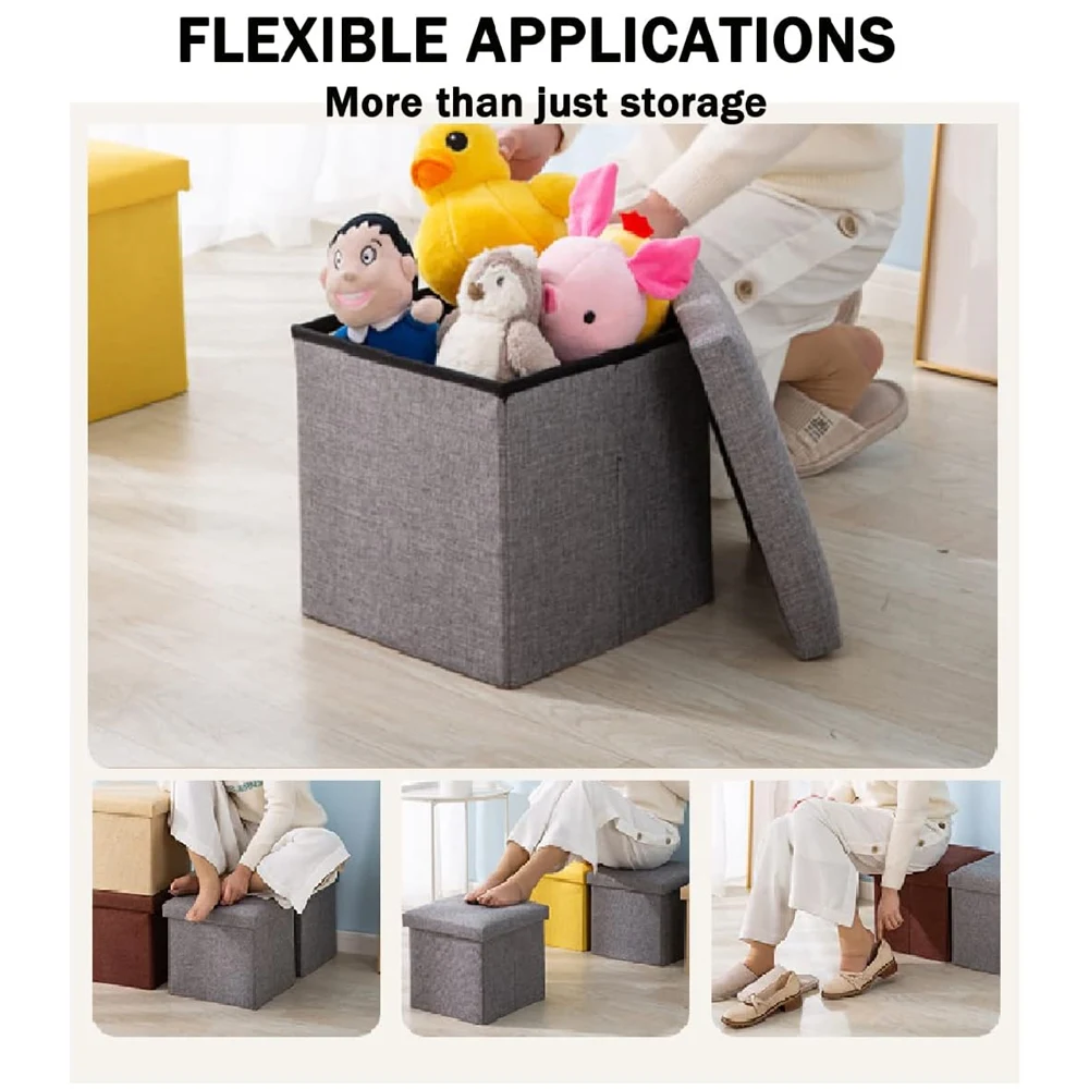 Folding Storage Stools Multifunction Portable Furniture Large Capacity Storage Box For Student Dormitory Living Room Bedroom