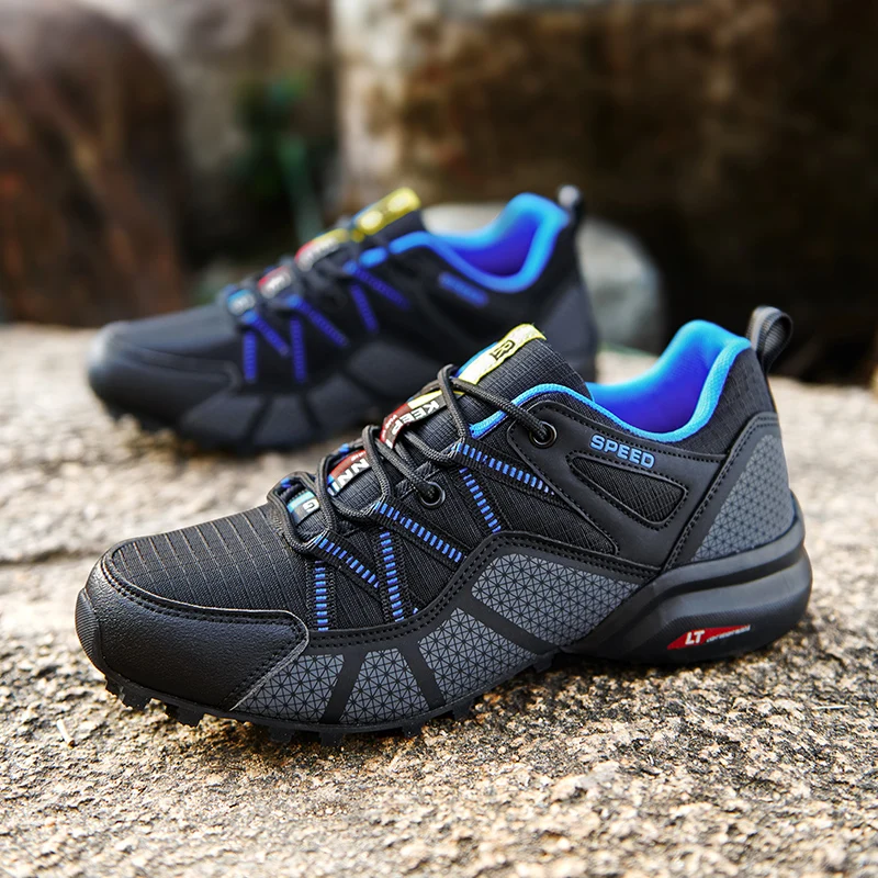 HIKEUP Shoes for Men 2023 Breathable Sports Hiking Water Shoes Man Outdoor Luxury Designer Trekking Wading Sneakers Mens