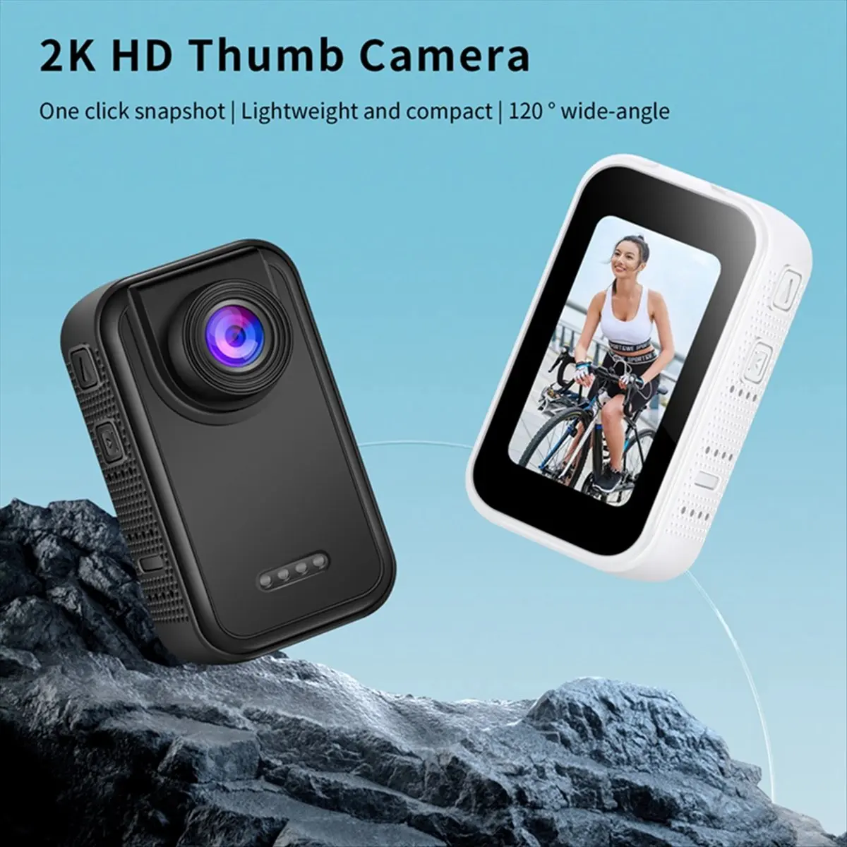 Mini Caméra Action 2K Ultra HD – Étanche avec Support Moto
