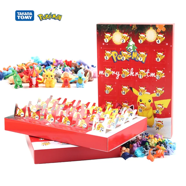 Compre Pokemon natal advento calendário caixa figura de ação