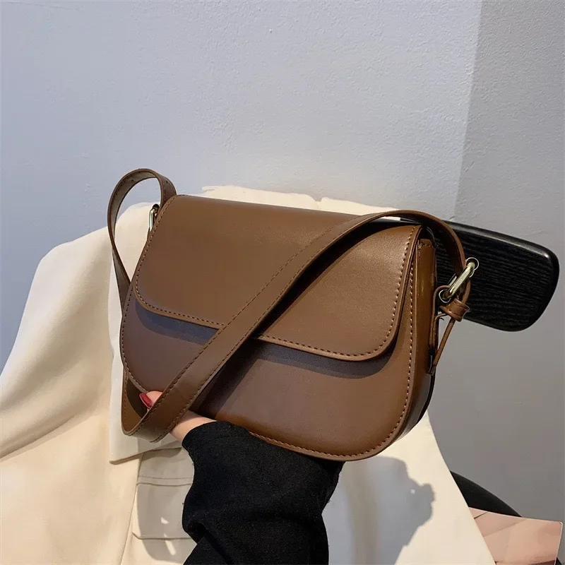 Advanced Texture Retro Small Saddle Bag Women 2026 New Popular All-Match Messenger Bag Fashion Underarm Bags Square Sling Bag