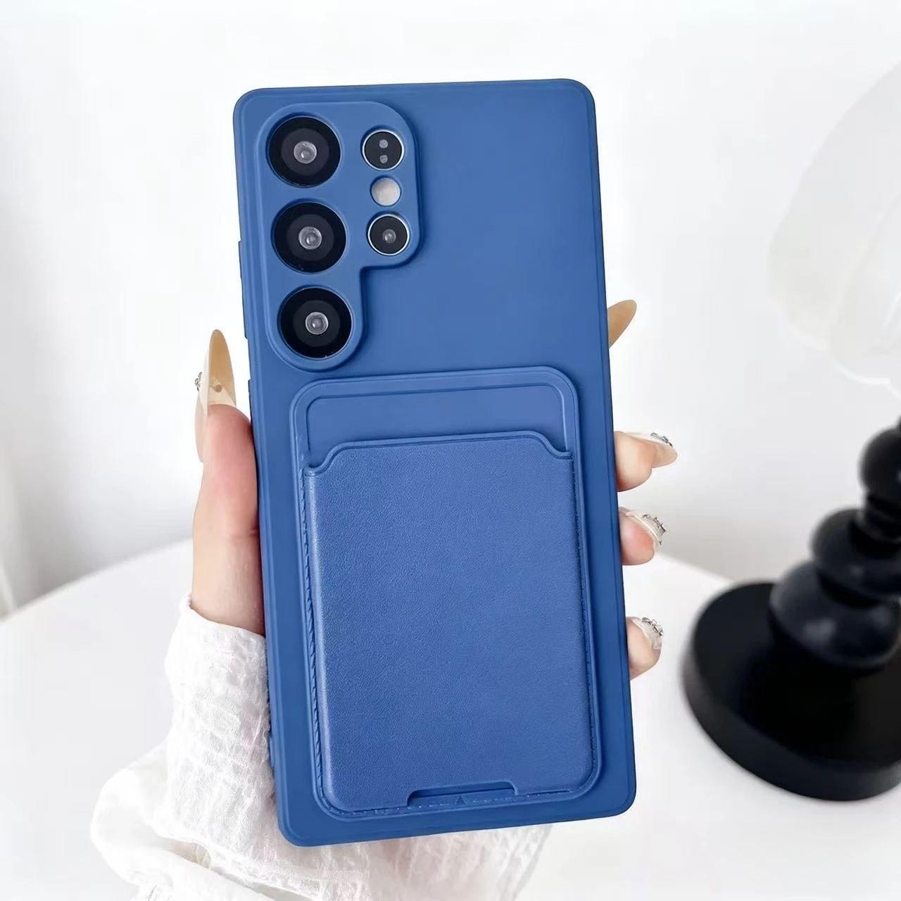 Candy Color Wallet Card Holder Phone Case - TPU Silicone Cover