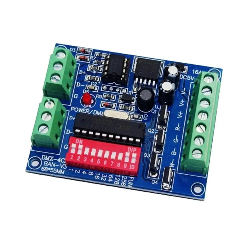 Ws-Dmx-4Ch-Ban-V3 4Ch Rgbw Easy Dmx512 Decoder Dimmer Controller Drive Per Rgbw Led Strip Light Lamp Dc5V-24V