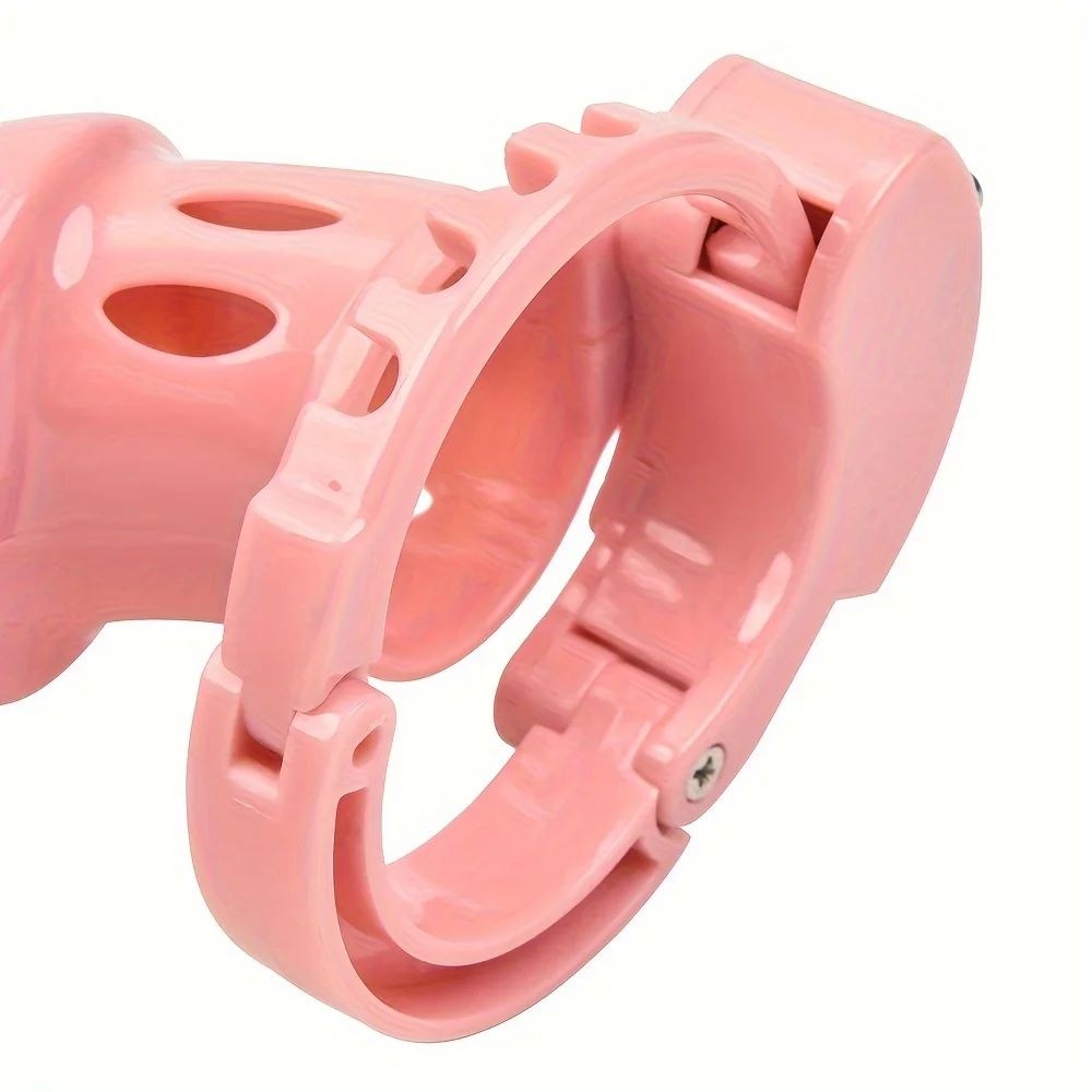 Adjustable Male Chastity Device Plastic Ring Cock Cage Bondage Accessory for Men with Adjustable Penis Ring Erotic Urethral Lock