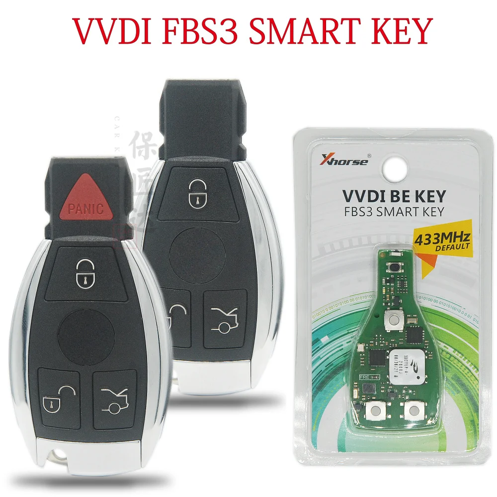 Original Xhorse VVDI MB FBS3 BGA BE KeylessGo Key 315MHZ/433MHZ for Benz  W164 W166 W204 W207 W212 W221 Smart Remote Key