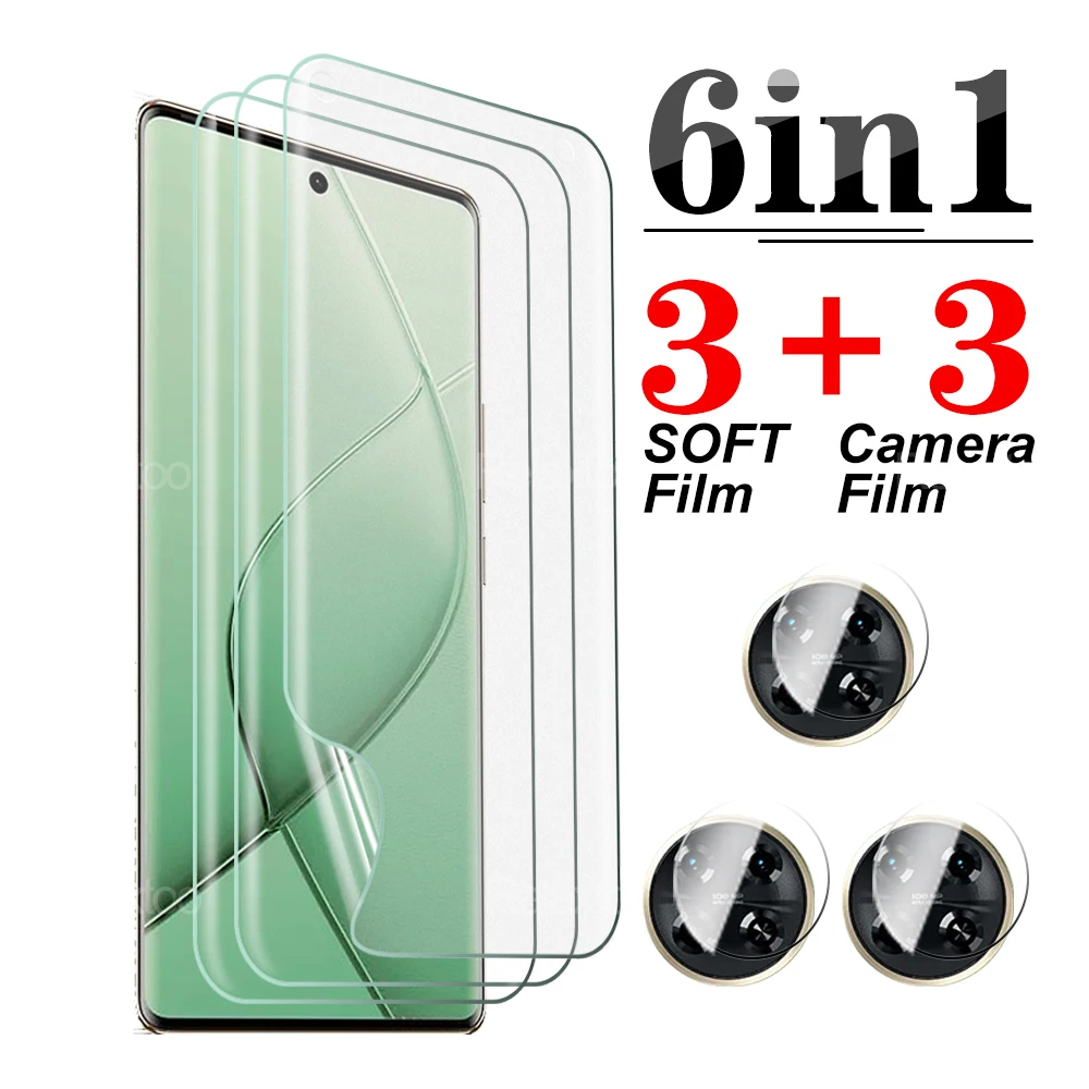 

6in1 Full Cover hydrogel film camera glass For Tecno Spark 20 Pro Plus Anti-Scratch soft film Spark20proplus 20pro＋ 6.78 inches