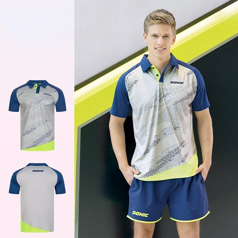 Donic collar polo Table tennis clothes sportswear jersey men women Sport tops quick dry short sleeve