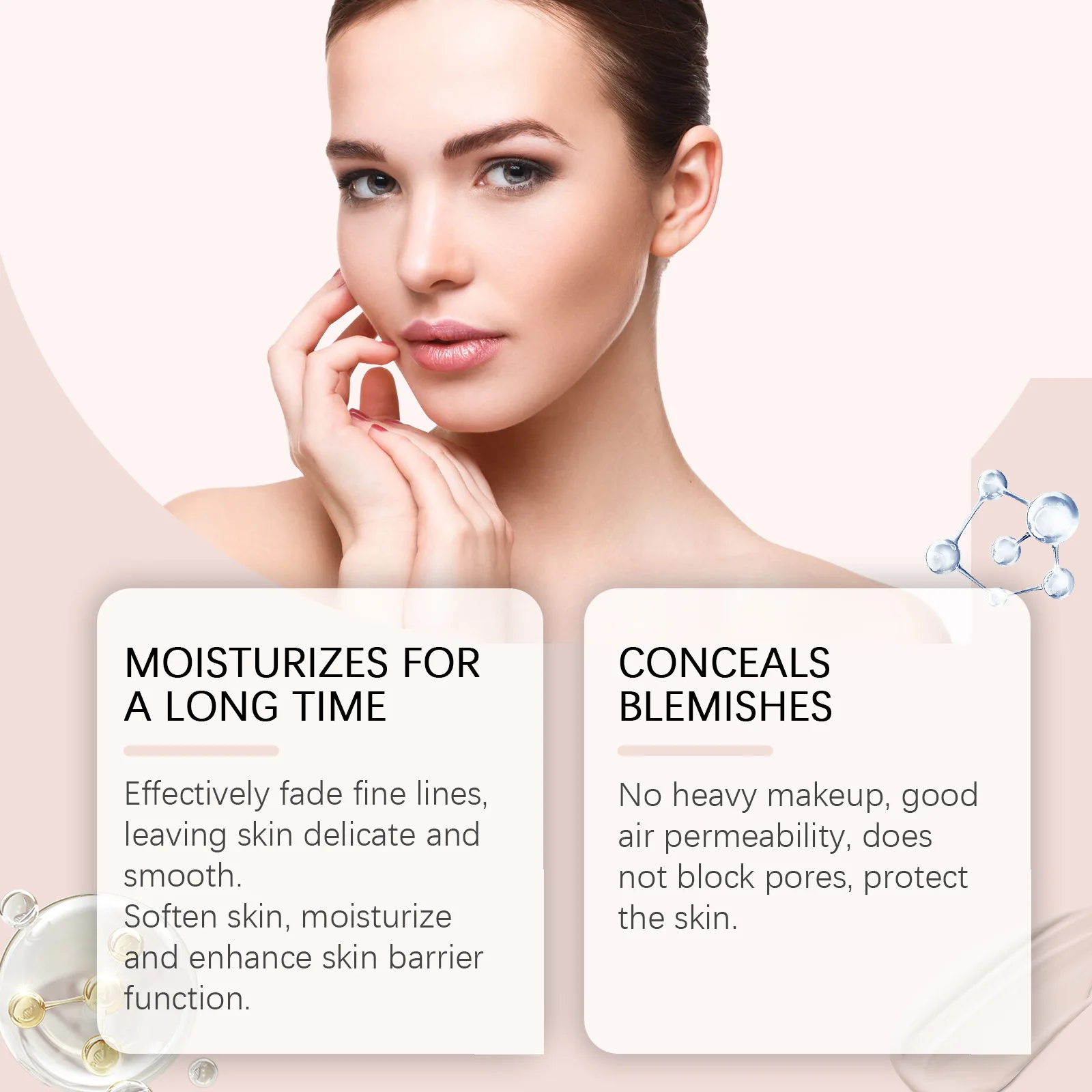 Concealer Liquid Foundation Full Coverage Face Cover Flaw Scars Acne Long Lasting Waterproof Oil-Control Brighten Base Cosmetics