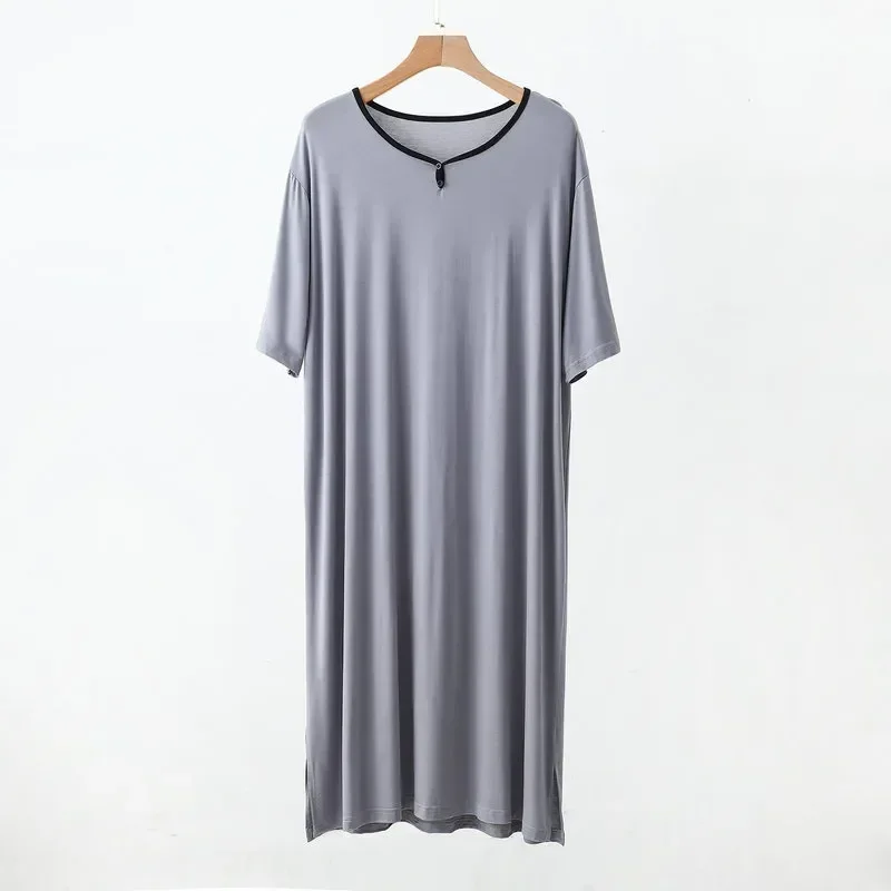 

Пижама Мужская короткая из модала, тонкая летняя одежда для сна, ночная рубашка, Свободная Домашняя одежда