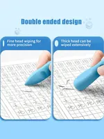 3PCS/Box Hole Eraser for Primary School Students No Dregs No Crumbs Clean Eraser Pen Image Skin Oversize Art Pose 4